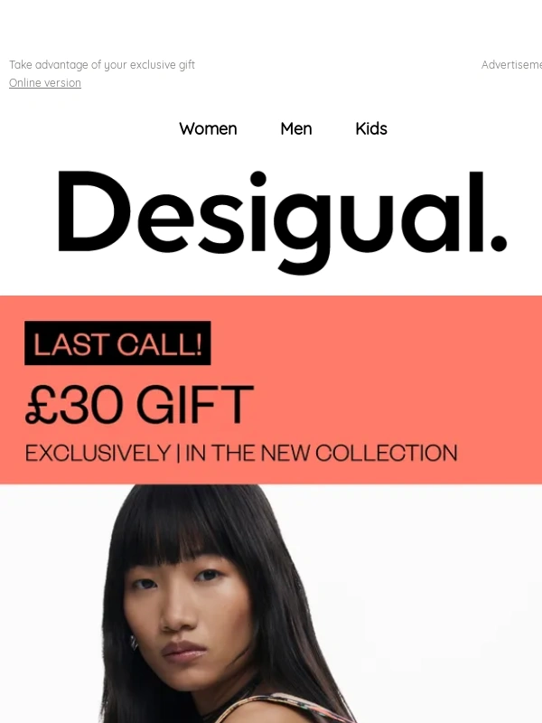Desigual - Your £30 gift is running out!