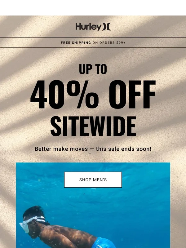 Hurley - Ends soon: up to 40% off sitewide ?