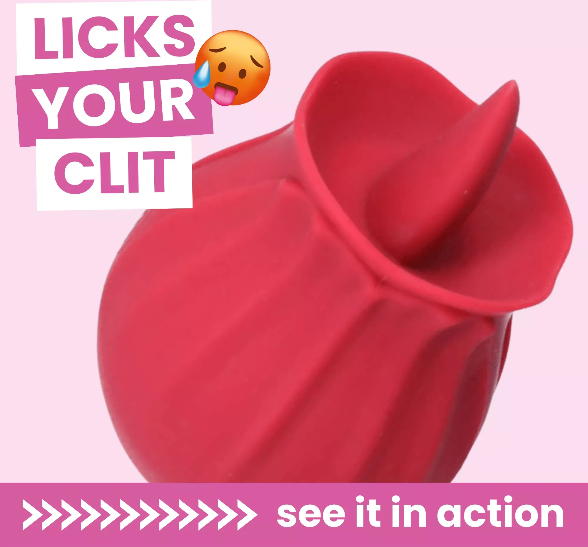 TooTimid Bhava Rechargeable Flickering Tongue Rose   Clit Licking Stimulator