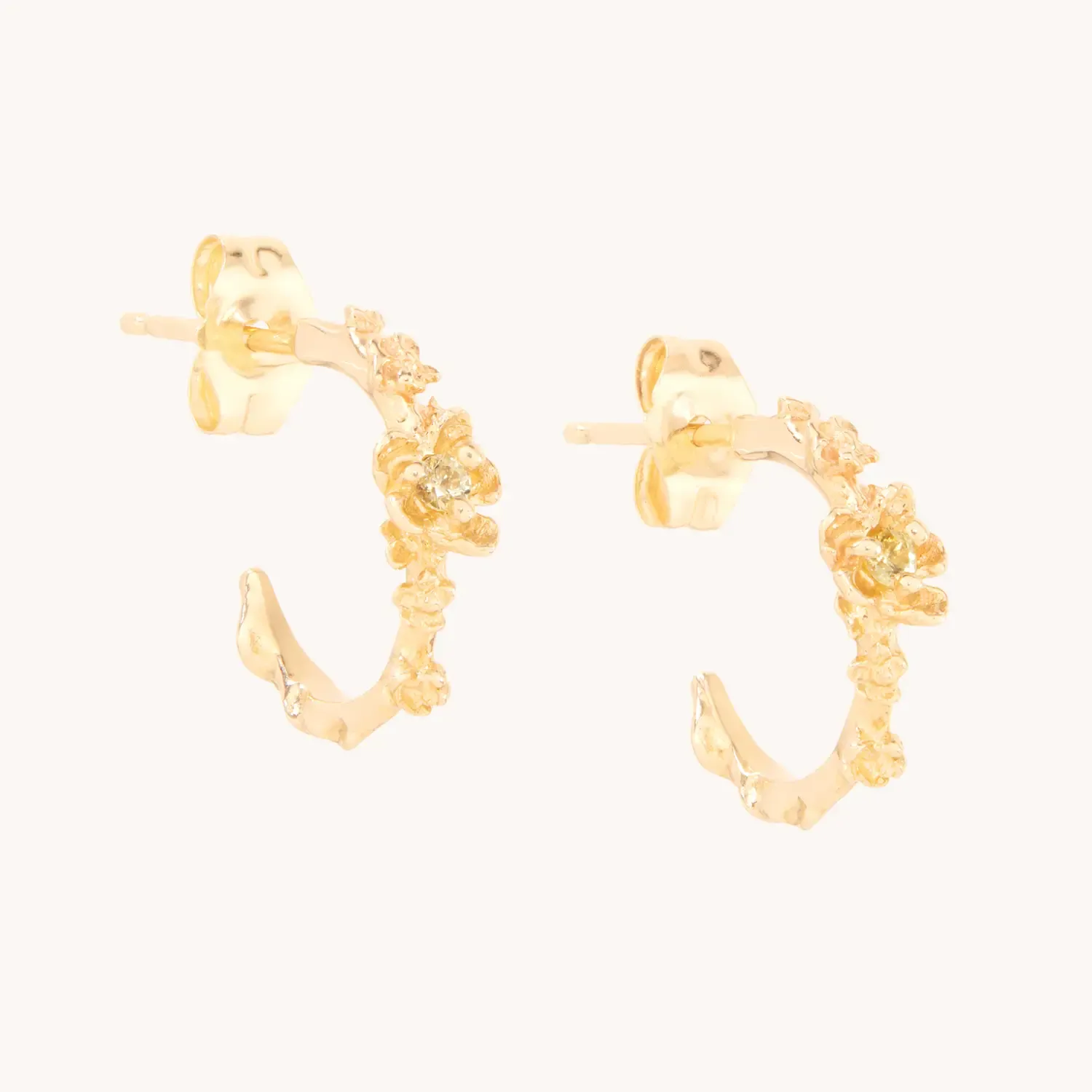 Small Buttercup Hoop (Pair)