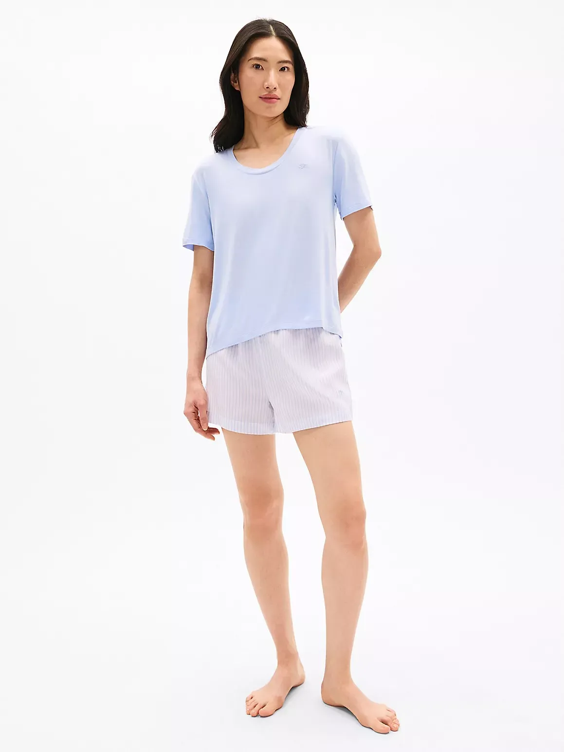 Tommy Hilfiger Women's Sleep T-Shirt & Boxer Pajama Set - Blue - XS