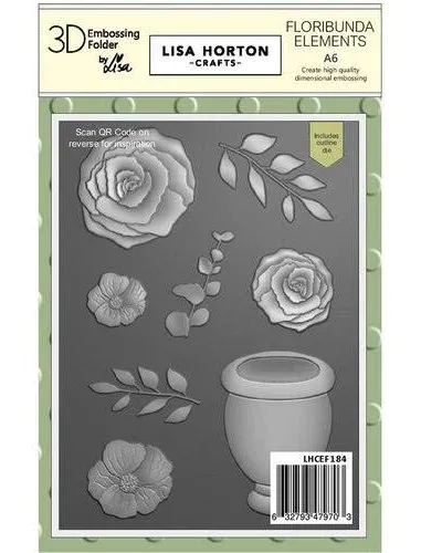 Lisa Horton Crafts Floribunda Elements Embossing Folder and Die