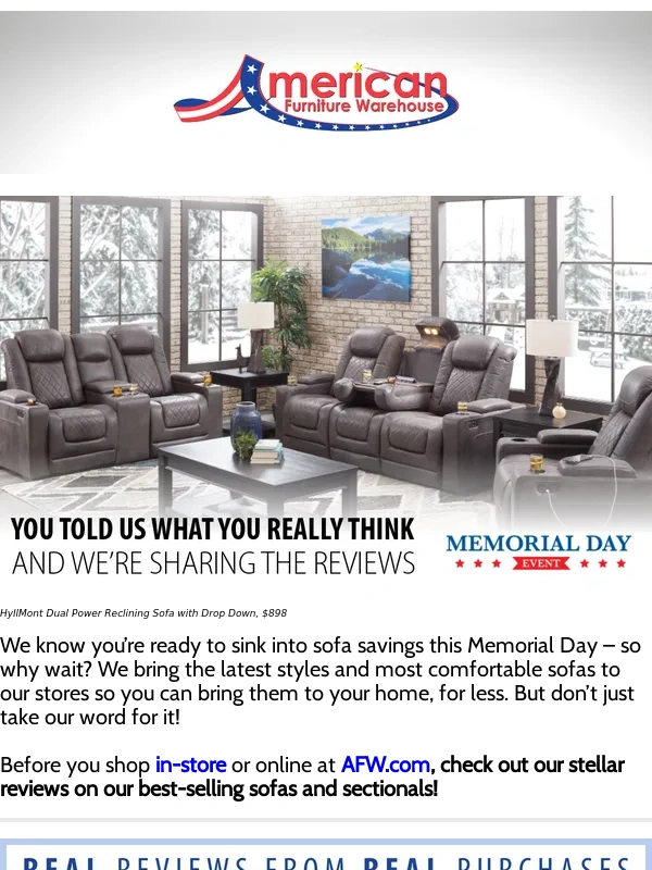 American Furniture Warehouse - Your Living Room -- In Review