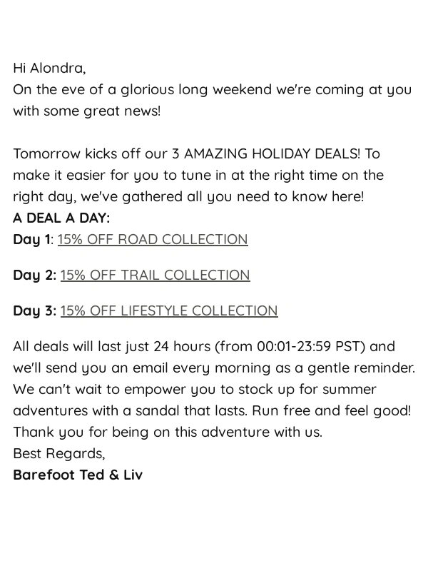 Luna Sandals - 3 days of LUNA deals!