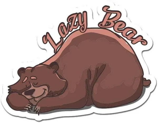 MightySkins Lazy Bear Laptop Sticker