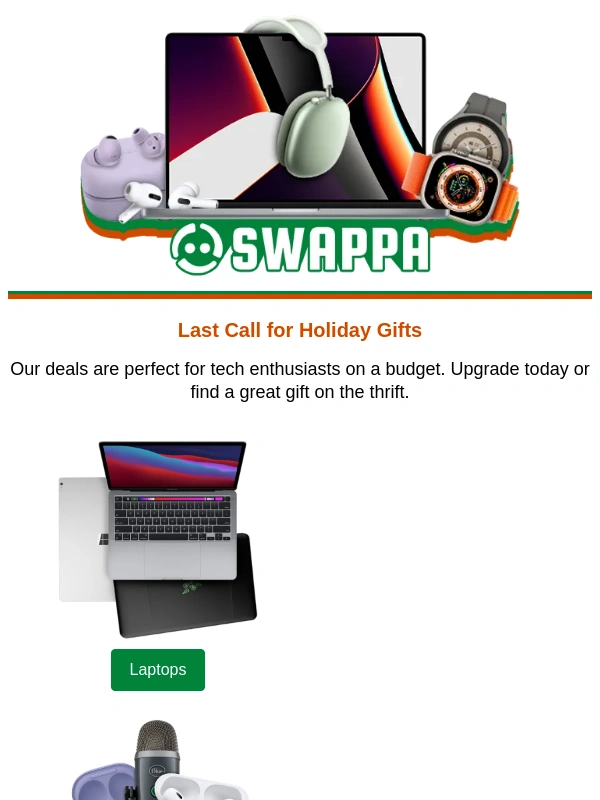 Swappa - Great Deals: Laptops,Audio,and Wearables!