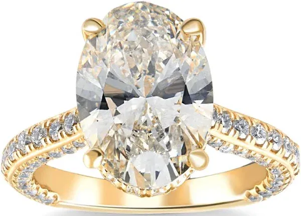 Bliss Diamond 14K Yellow Gold Certified Lab Grown Diamond Oval