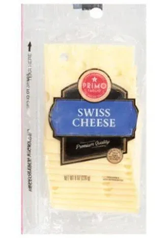Primo Cheese Swiss Sliced 16 oz