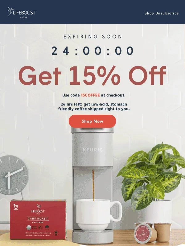 Lifeboost Coffee - Shop Premium Coffee & Save: Get 15% Off Now! ☕