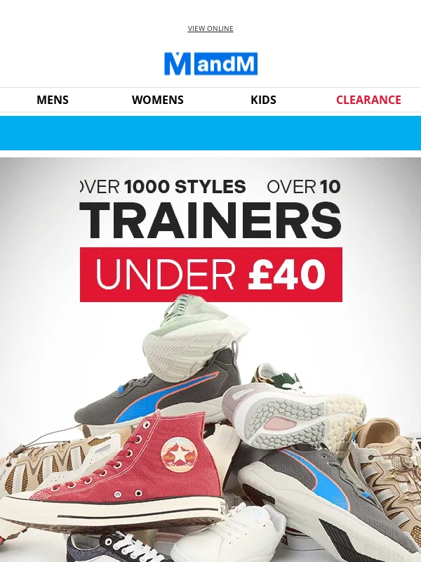 MandM - Trainers Under £40 ? Over 1000 styles