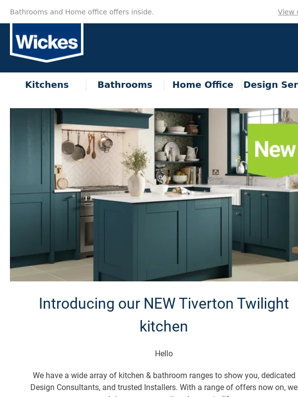 Wickes - New offers: Kitchens from under £3,000