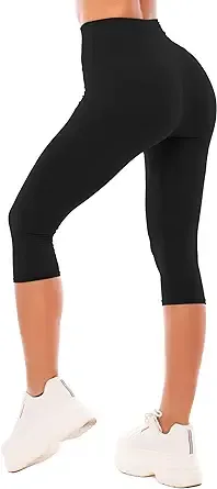 SINOPHANT High Waisted Leggings for Women – Full Length Capri Buttery Soft Yoga Pants for Workout Athletic