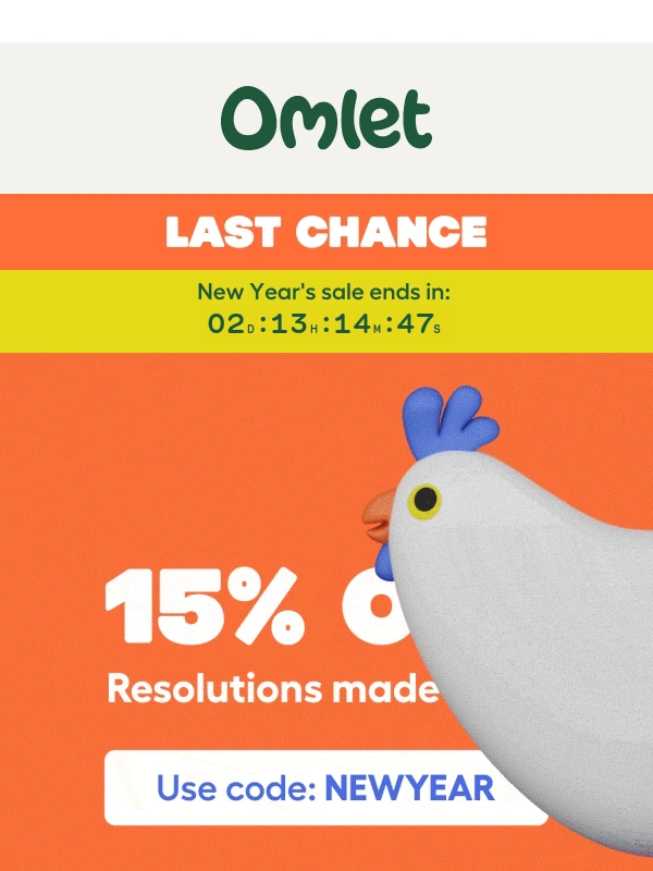 Omlet - Last chance to get 15% off