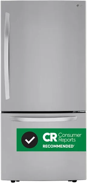 LG 33-Inch W 26 Cu. ft. Bottom Freezer Refrigerator with Ice Maker