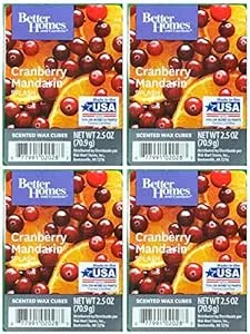 Better Homes and Gardens Cranberry Mandarin Splash Scented Wax Cubes - 4-Pack