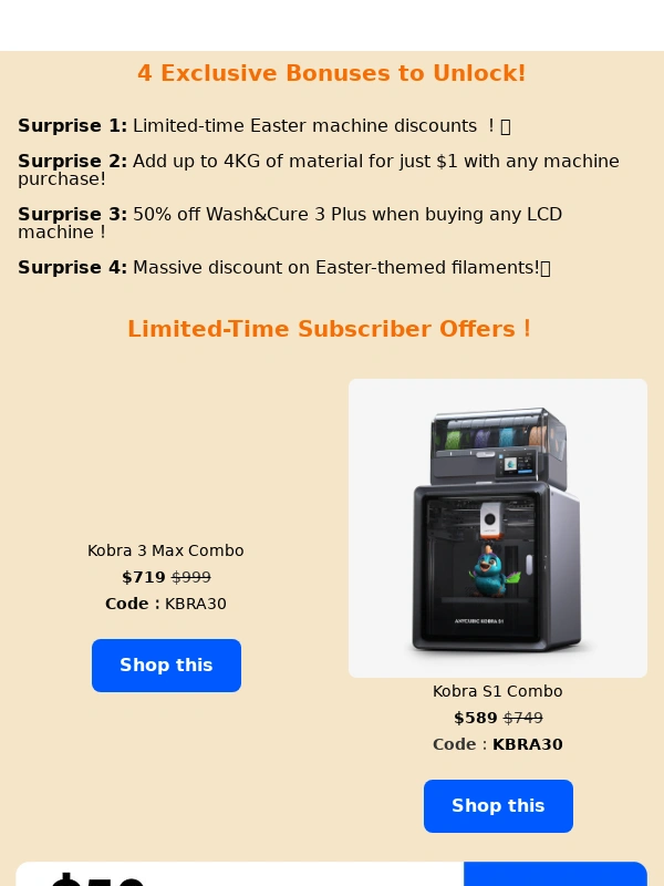 ANYCUBIC - ?Hop Into Easter Savings! ?4 Flash Deals – Ending Soon! ⏳