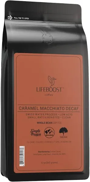 Lifeboost Coffee Caramel Macchiato Decaf Beans