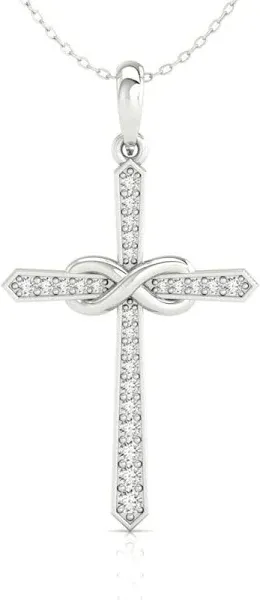 Round Diamond Infinity Pendant
