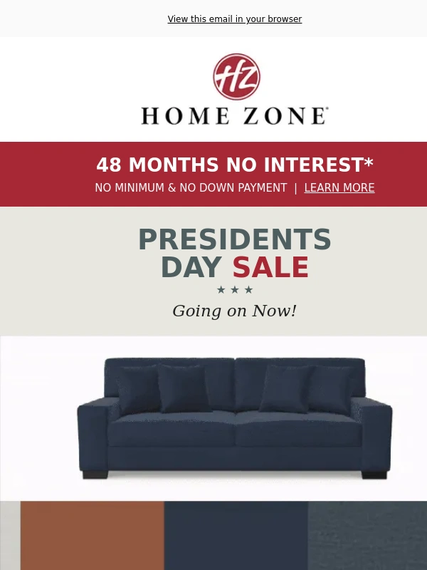 Home Zone Furniture - PRESIDENTS DAY SALE: FREE SOFA FABRIC CUSTOMIZATION ?️