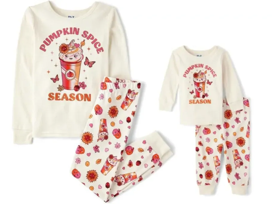The Childrens Place Baby & Kids Holiday Pajama Set – Pumpkin Spice Season