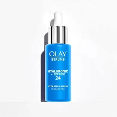 Olay Hyaluronic + Peptide 24 Fragrance-Free Serum