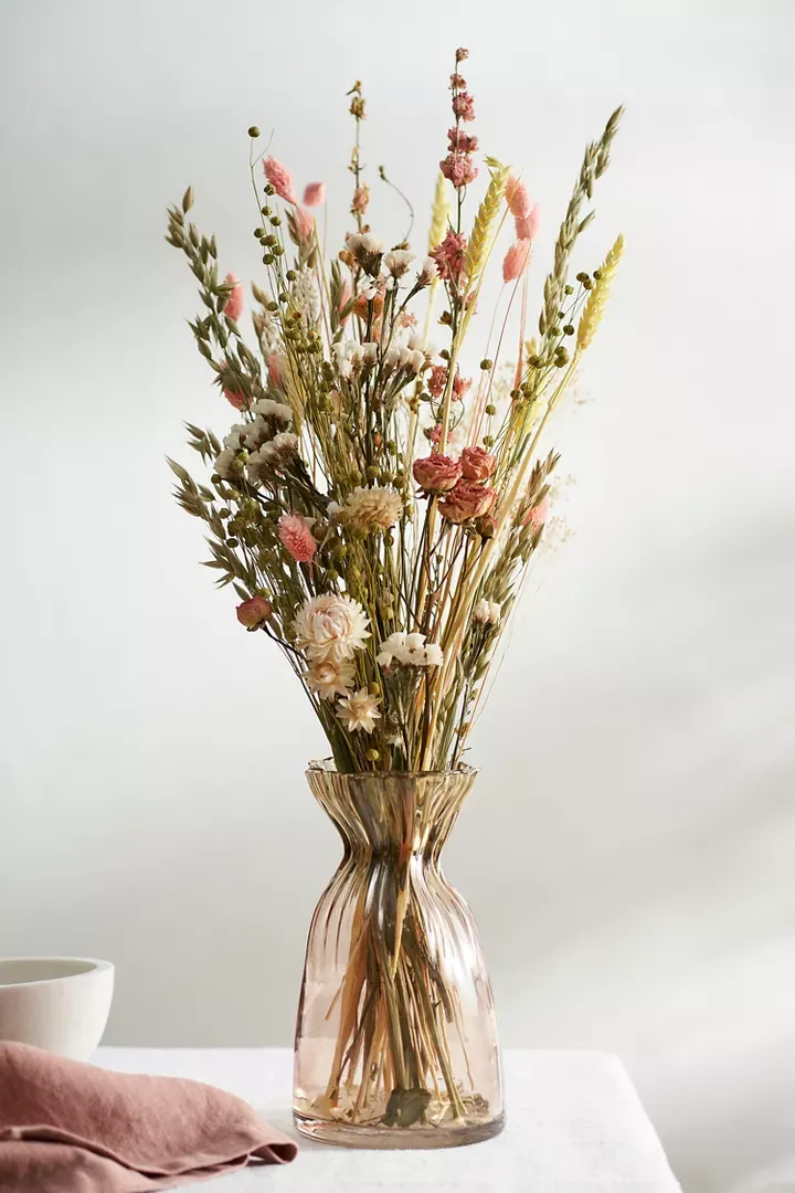 Dutch Field Mix Dried Bouquet, Large Lemonade