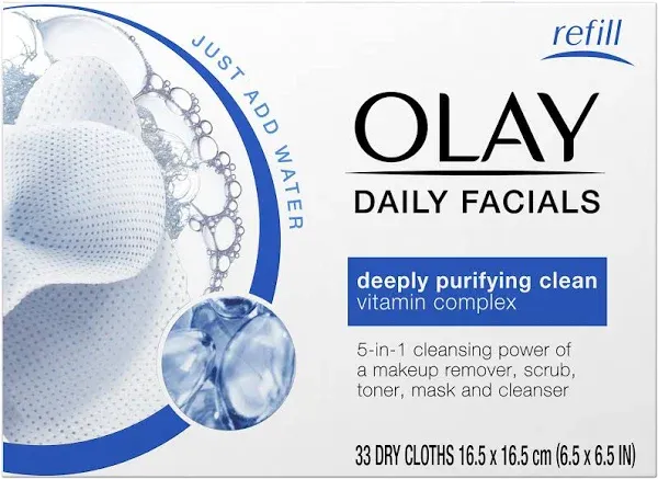 Olay Daily Deeply Clean 5-in-1 Water Activated Cleansing Face Cloths