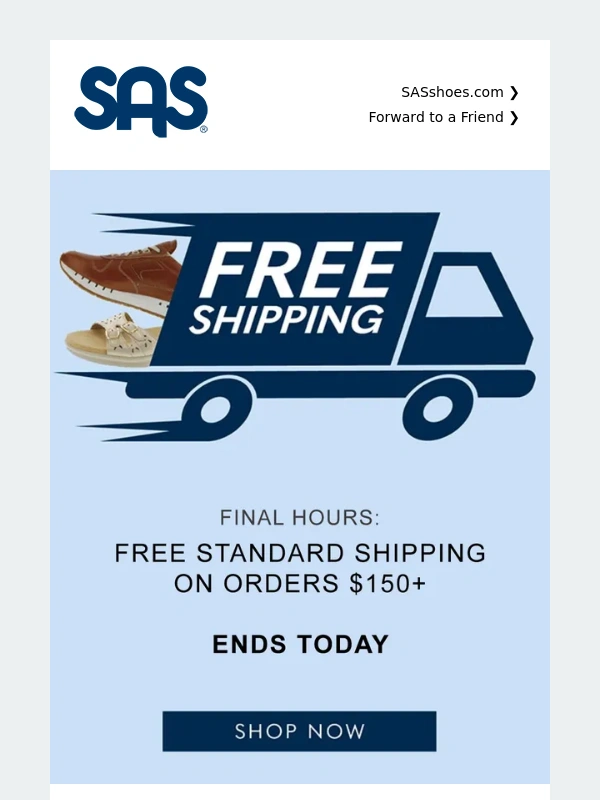 SAS Shoes - Free Shipping Ends Today