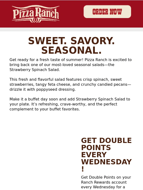 Pizza Ranch - It’s back and berry delicious...??