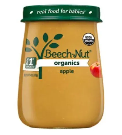 Beech-Nut Stage 1 Organics 4+ Months Apple Baby Food