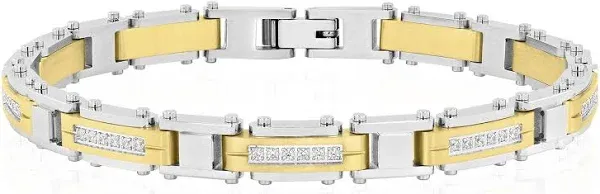 1/2 ct. tw. Diamond Ion-Plated Stainless Steel Bracelet