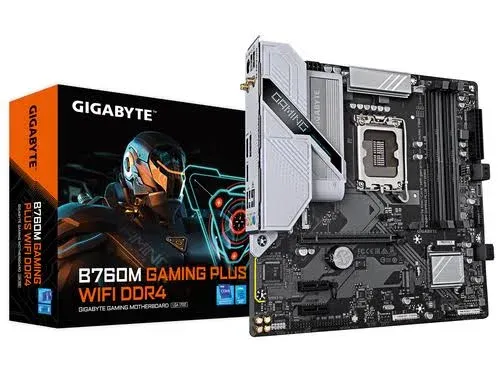GIGABYTE B760M GAMING PLUS WIFI DDR4 Motherboard Supports 14th Gen. Intel Core CPUs
