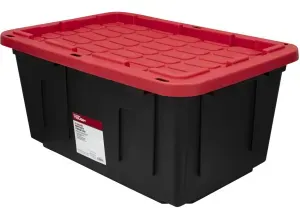 Hyper Tough 27 Gallon Snap Lid Plastic Storage Bin Container w/Lid
