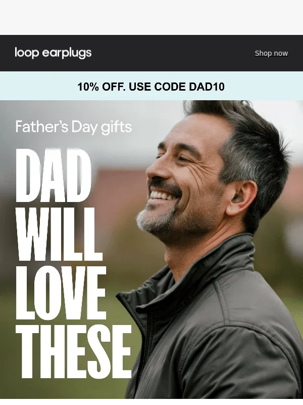 Loop Earplugs - 10% off Father’s Day gifts