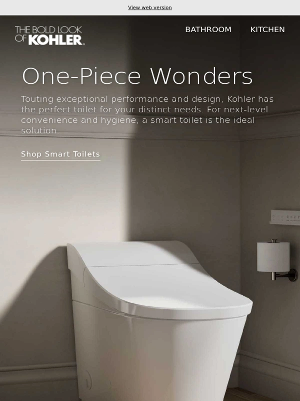 KOHLER - Upgrade to a KOHLER One-Piece Toilet