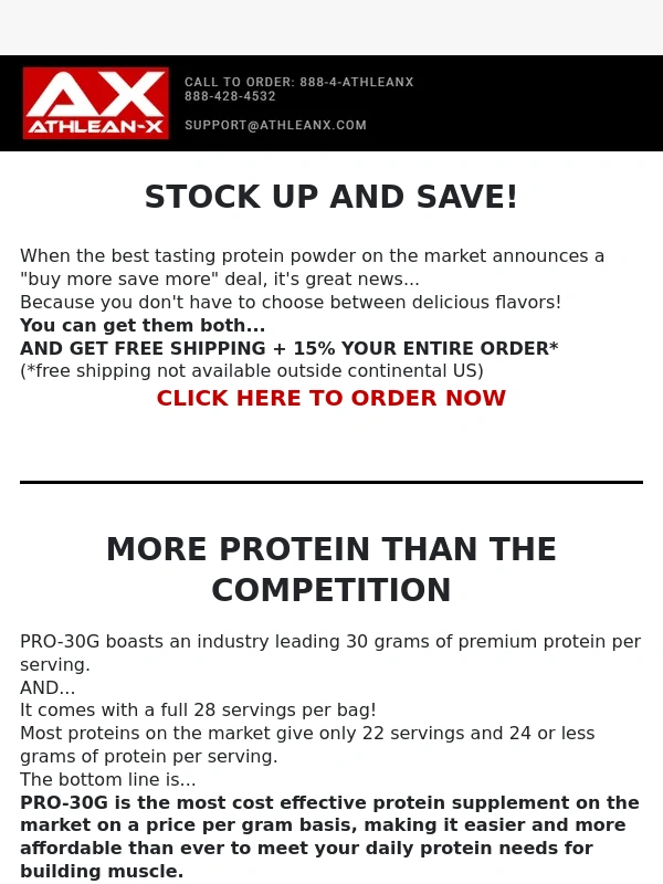 ATHLEAN X - Choose Any 2 Protein Powders + Save (PLUS FREE SHIPPING)