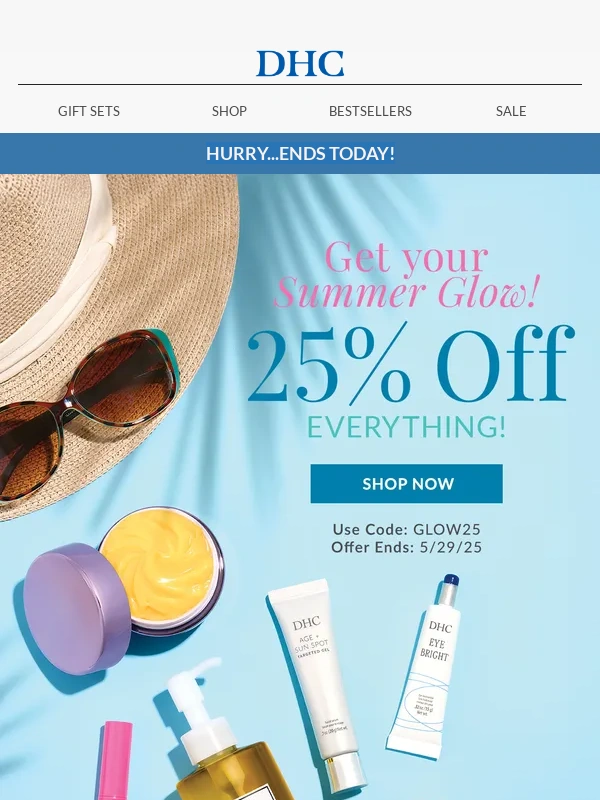 DHC - HURRY! ☀️ 25% off Summer Glow Ends TODAY