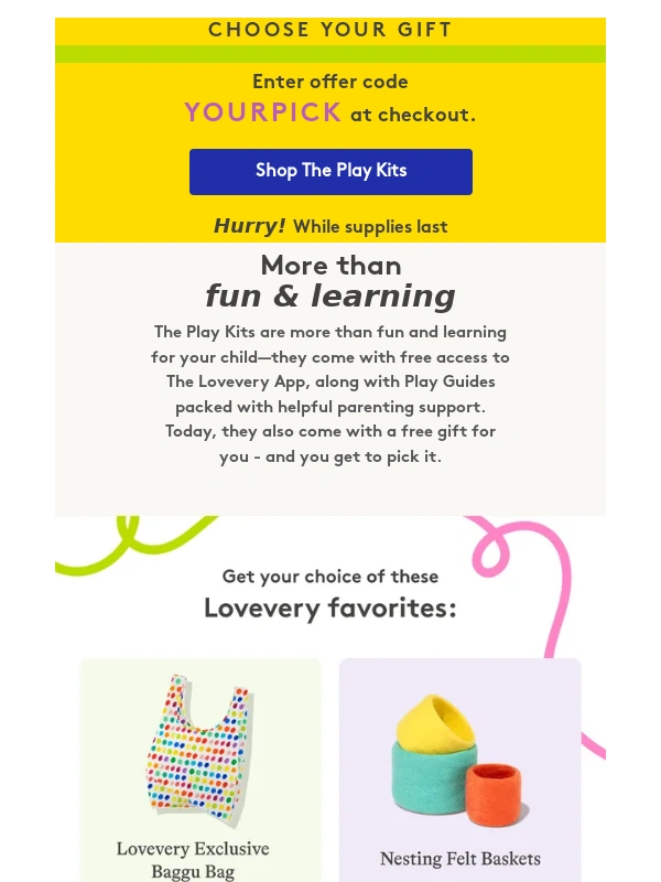 Lovevery - Last chance to claim your free gift