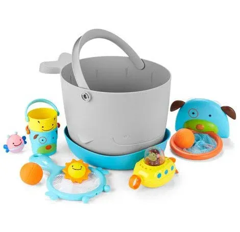 Skip Hop Moby Fun Filled Bath Toy Bucket Gift Set