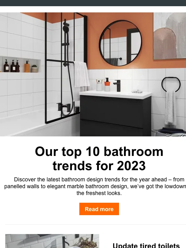 B&Q - The freshest bathroom looks right here