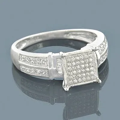 14K White Gold 0.40ct Diamond Engagement Ring