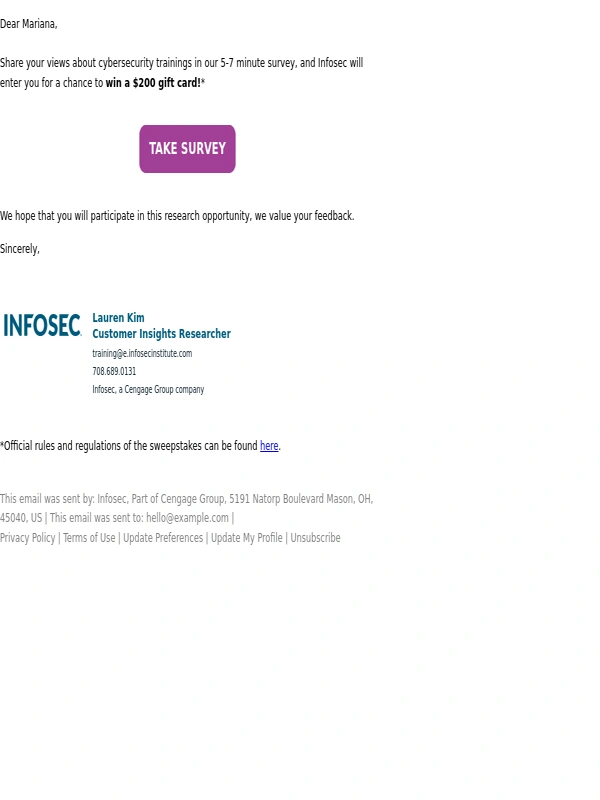 InfoSec - There is Still Time to Take Our Cybersecurity Training Survey