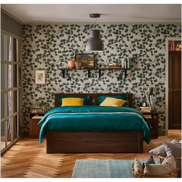 IKEA SONGESAND Bed Frame with 4 Storage Boxes