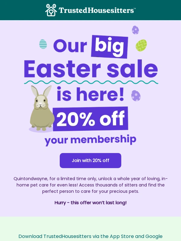 TrustedHousesitters - Quick! Last Chance to Get 20% Off ?⏳