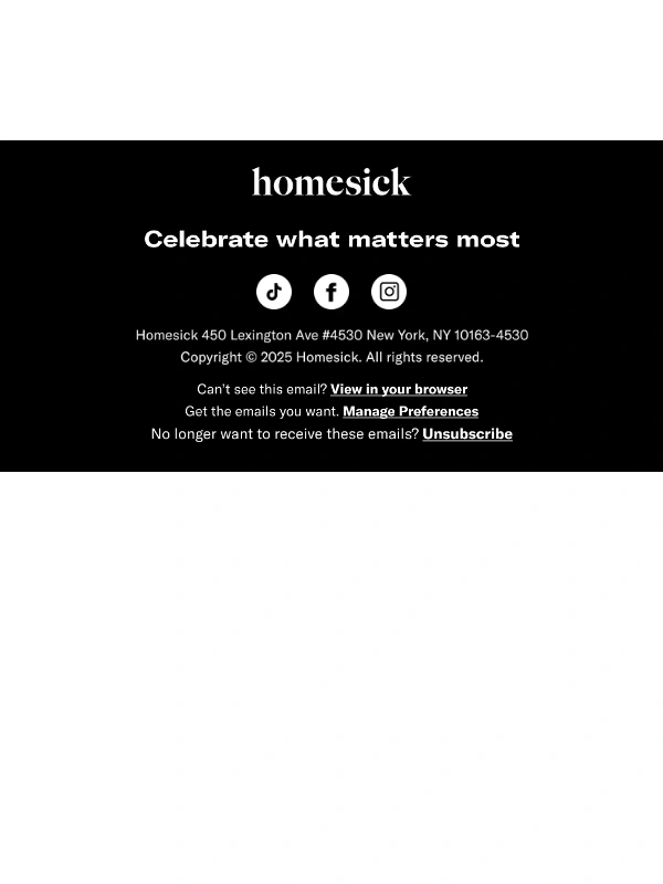 Homesick Candles - This is your FINAL reminder!