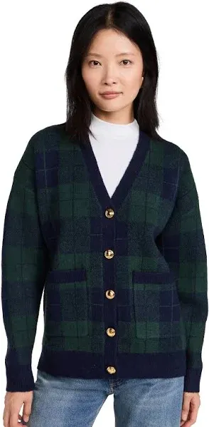 English Factory Oversize Check Cardigan