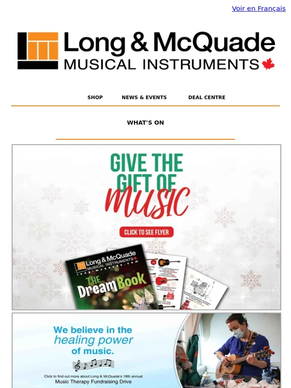 Long And Mcquade - End the Year with the Gift of Music – Boxing Week Fast Approaches!