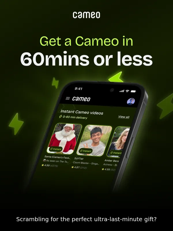 Cameo - Instant Cameos to the Rescue! Get a Gift in 60min or Less