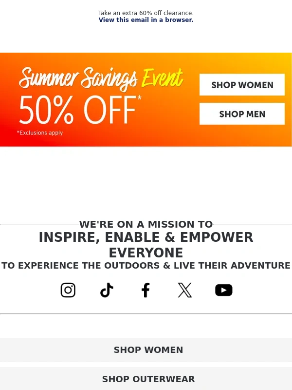Eddie Bauer - 50% Off UPF Styles Sitewide! ? ?️