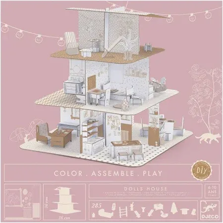DIY Color Assemble Play Craft Kit Doll House